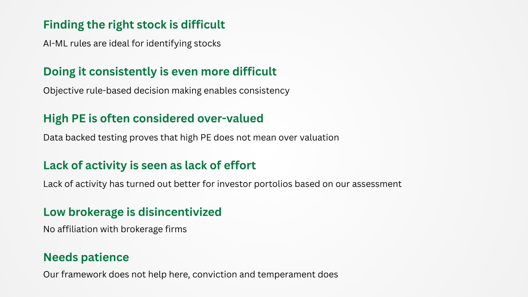 Fidelfolio's Investment Framework Fidelfolio's Investment Framework